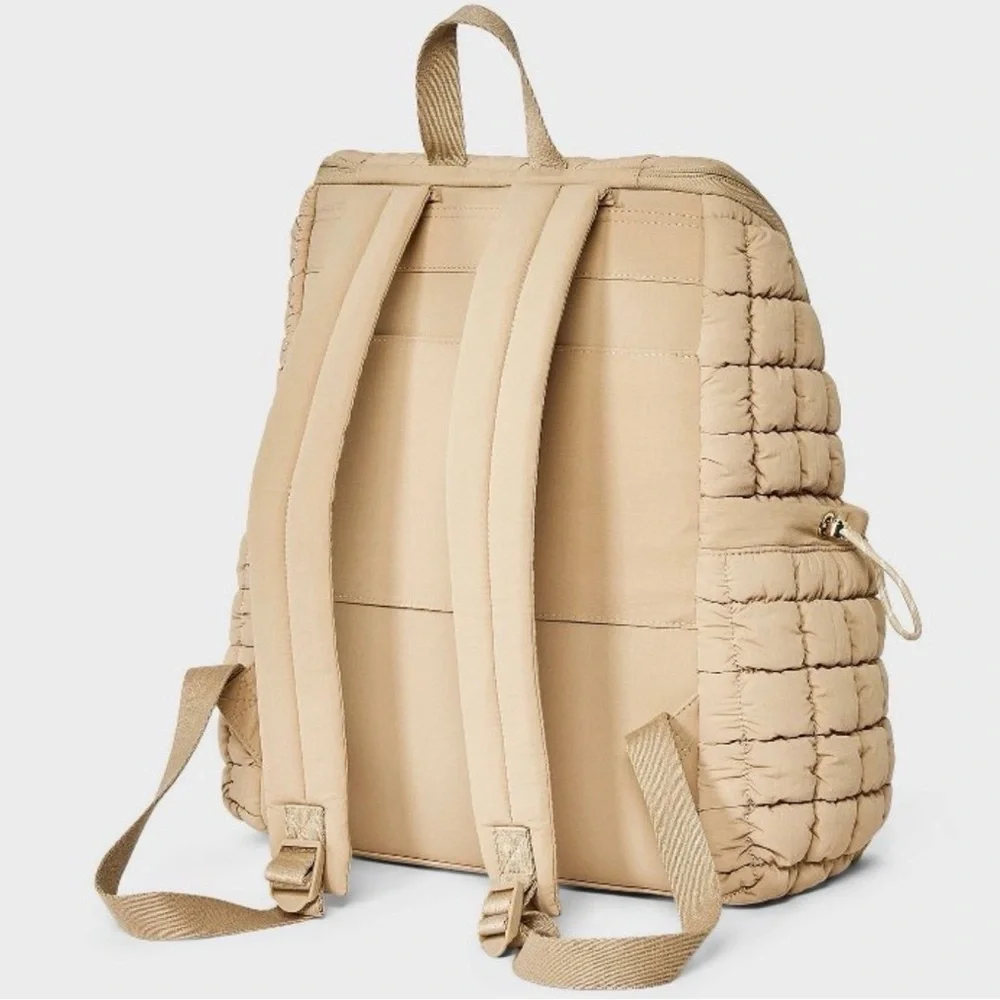 New without tags: Universal Threads Puffer Bagpack in Tan. MSRP $40 - Picture 2 of 7